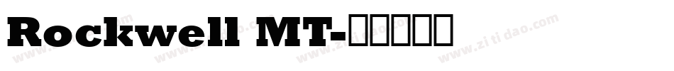 Rockwell MT字体转换